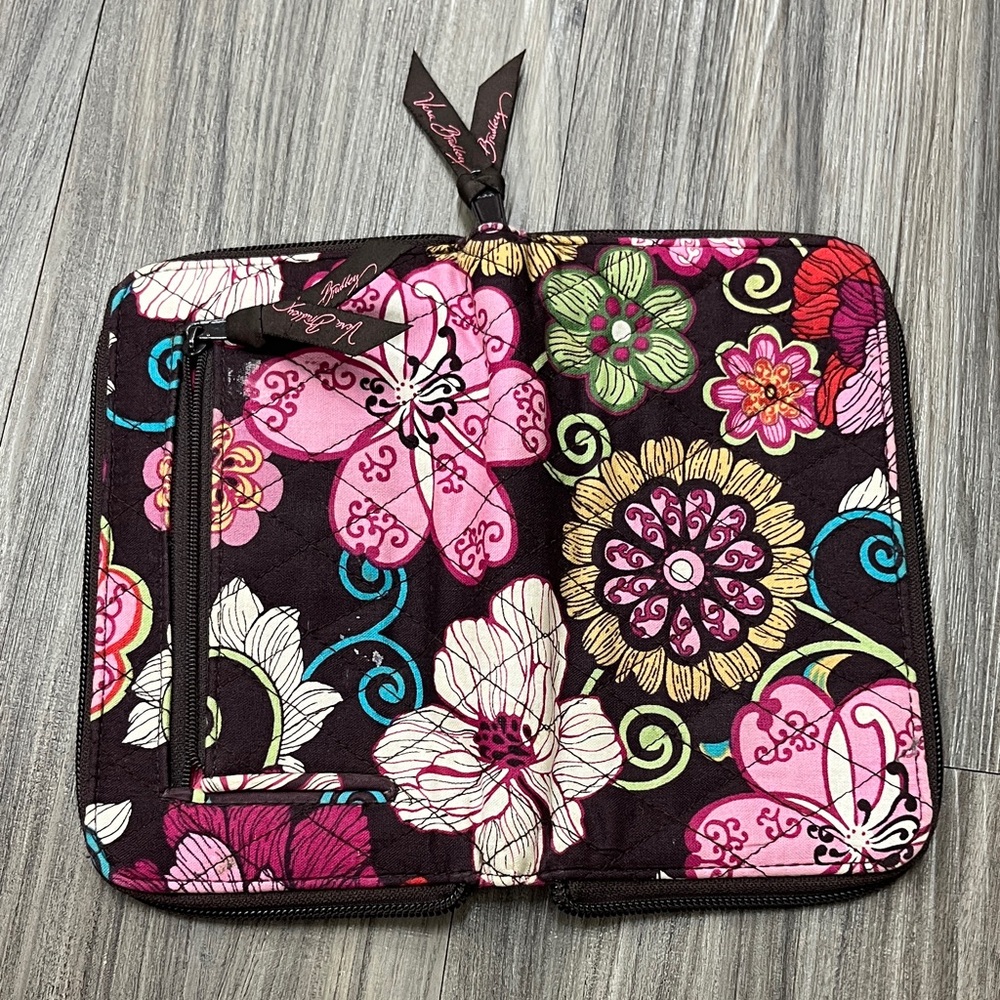Vera Bradley zip-around wallet, retired Mod Floral Pink pattern—cigarette smell